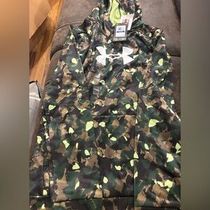 Under Armour Green Camo Hoodie Youth